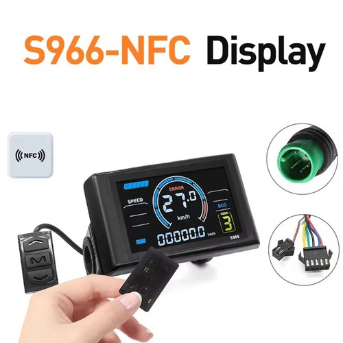 Display lcd 24v 72v - lcd, s966-nfc